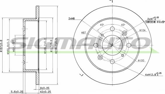 SIGMAUTO DBA950S - Brake Disc autospares.lv