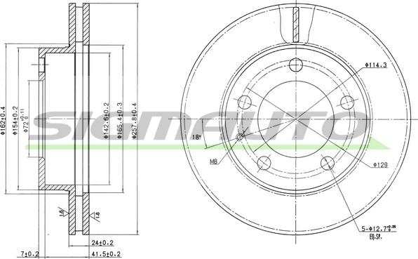 SIGMAUTO DBA496V - Brake Disc autospares.lv