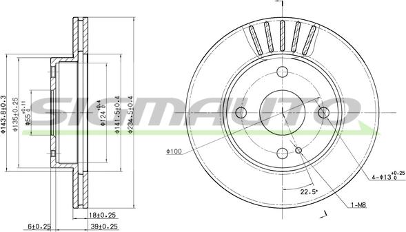 SIGMAUTO DBA497V - Brake Disc autospares.lv