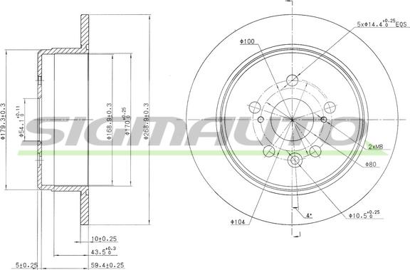 SIGMAUTO DBA486S - Brake Disc autospares.lv