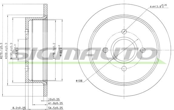 SIGMAUTO DBA435S - Brake Disc autospares.lv