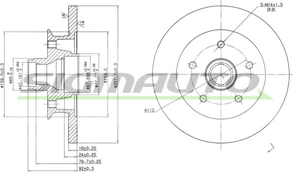 SIGMAUTO DBA542S - Brake Disc autospares.lv