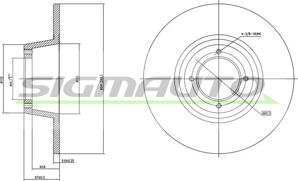 SIGMAUTO DBA559S - Brake Disc autospares.lv