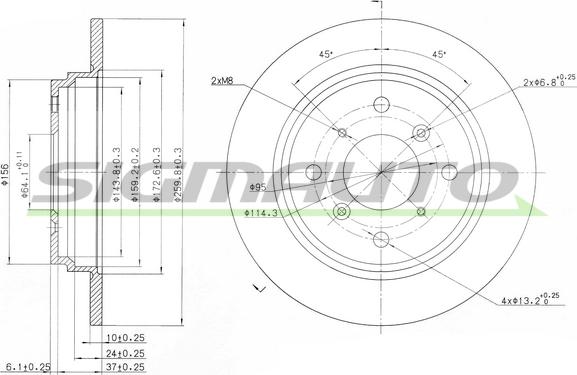 SIGMAUTO DBA512S - Brake Disc autospares.lv