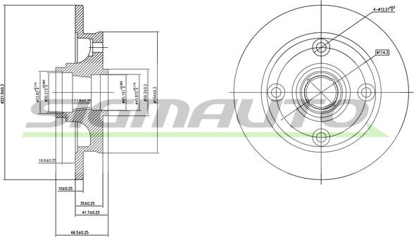 SIGMAUTO DBA651S - Brake Disc autospares.lv