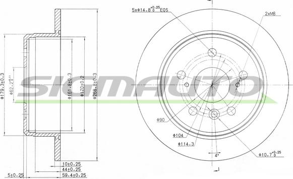 SIGMAUTO DBA684S - Brake Disc autospares.lv