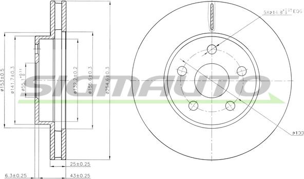 SIGMAUTO DBA620V - Brake Disc autospares.lv