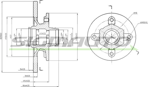 SIGMAUTO DBA114S - Brake Disc autospares.lv