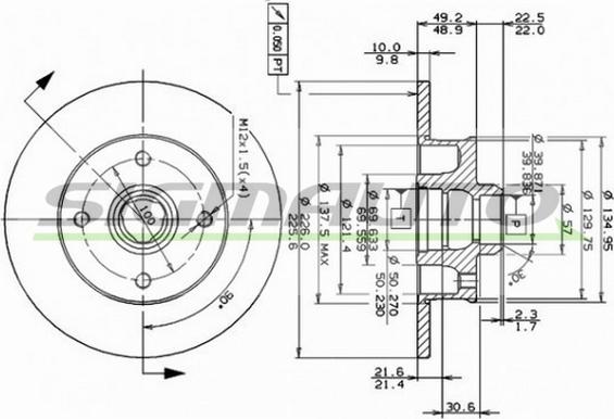 SIGMAUTO DBA137S - Brake Disc autospares.lv