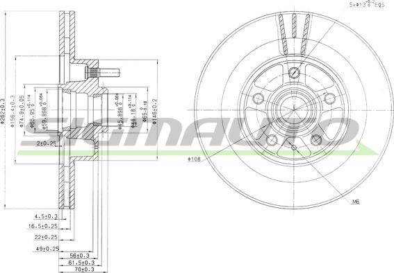 SIGMAUTO DBA177V - Brake Disc autospares.lv