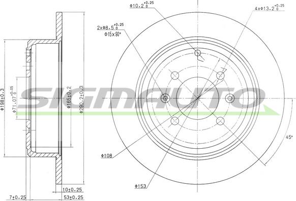 SIGMAUTO DBA869S - Brake Disc autospares.lv