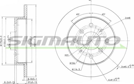 SIGMAUTO DBA360S - Brake Disc autospares.lv