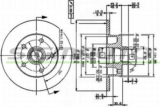 SIGMAUTO DBA266S - Brake Disc autospares.lv