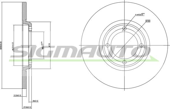 SIGMAUTO DBA280S - Brake Disc autospares.lv