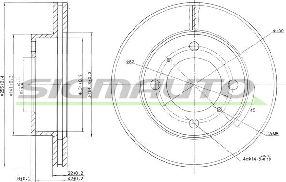 SIGMAUTO DBA794V - Brake Disc autospares.lv