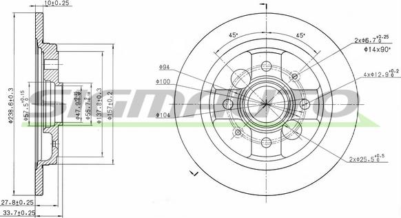 SIGMAUTO DBA785S - Brake Disc autospares.lv