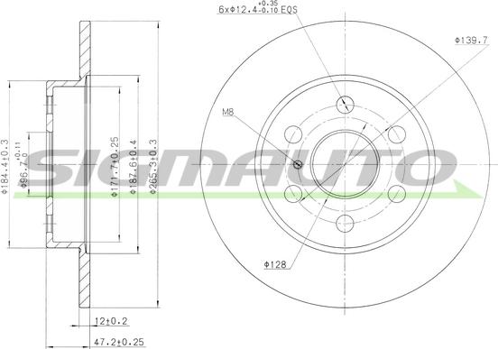 SIGMAUTO DBA786S - Brake Disc autospares.lv