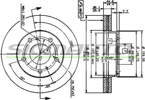 SIGMAUTO DBA722V - Brake Disc autospares.lv