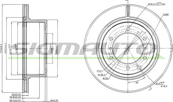 SIGMAUTO DBB954V - Brake Disc autospares.lv