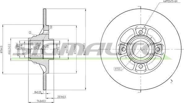 SIGMAUTO DBB984S - Brake Disc autospares.lv