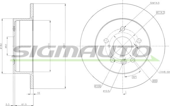 SIGMAUTO DBB980S - Brake Disc autospares.lv