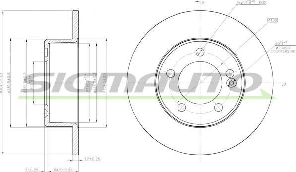 SIGMAUTO DBB976S - Brake Disc autospares.lv