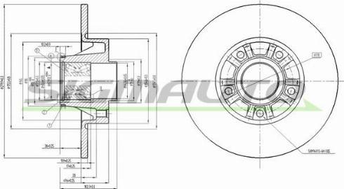 SIGMAUTO DBB498S - Brake Disc autospares.lv