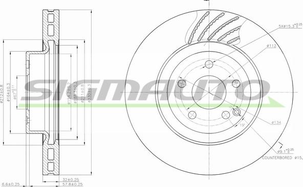 SIGMAUTO DBB595V - Brake Disc autospares.lv