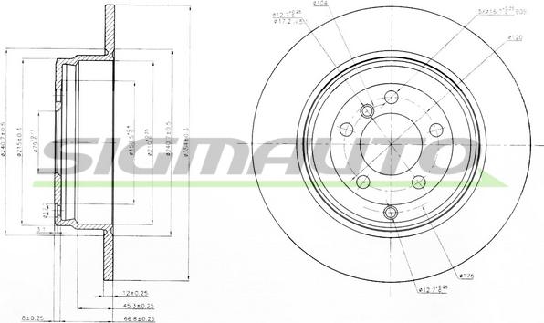 SIGMAUTO DBB518S - Brake Disc autospares.lv