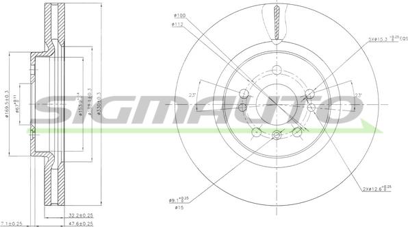 SIGMAUTO DBB533V - Brake Disc autospares.lv