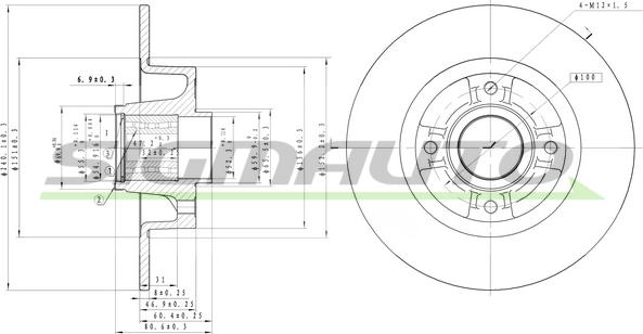 SIGMAUTO DBB571S - Brake Disc autospares.lv