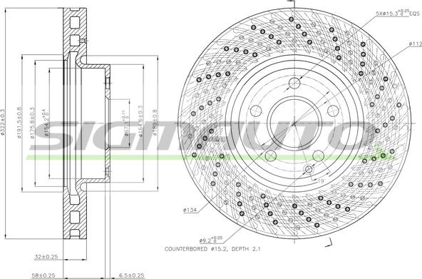 SIGMAUTO DBB694V - Brake Disc autospares.lv