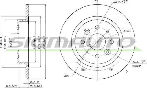 SIGMAUTO DBB600S - Brake Disc autospares.lv