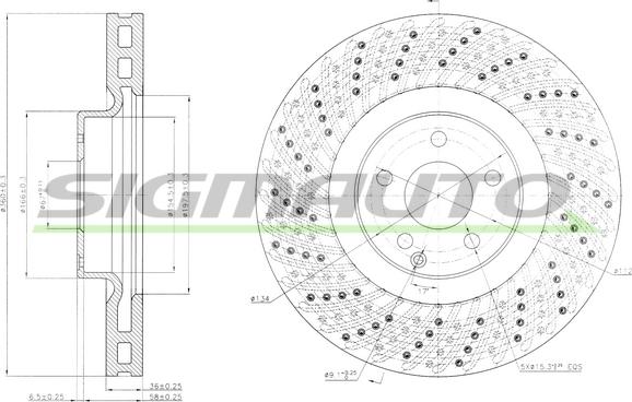 SIGMAUTO DBB637V - Brake Disc autospares.lv