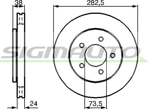 SIGMAUTO DBB059V - Brake Disc autospares.lv