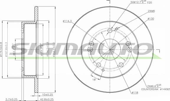 SIGMAUTO DBB861S - Brake Disc autospares.lv