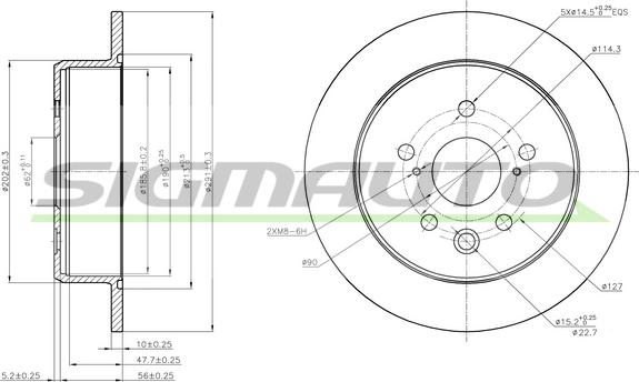 SIGMAUTO DBB815S - Brake Disc autospares.lv