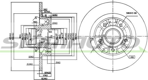 SIGMAUTO DBB364S - Brake Disc autospares.lv