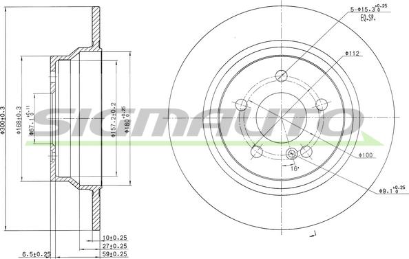 SIGMAUTO DBB308S - Brake Disc autospares.lv