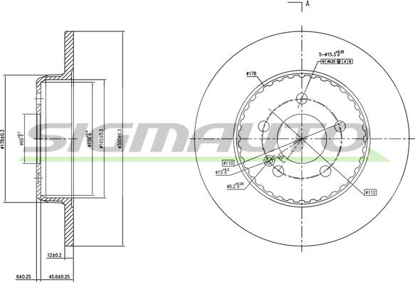 SIGMAUTO DBB317S - Brake Disc autospares.lv