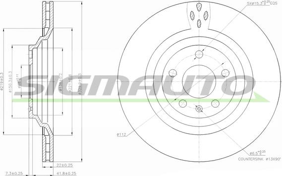 SIGMAUTO DBB240V - Brake Disc autospares.lv