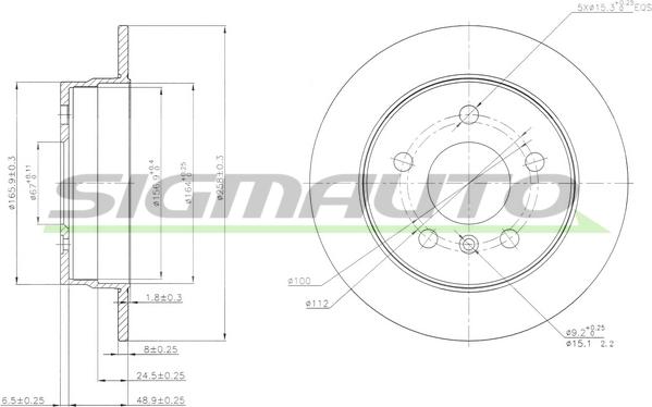 SIGMAUTO DBB258S - Brake Disc autospares.lv