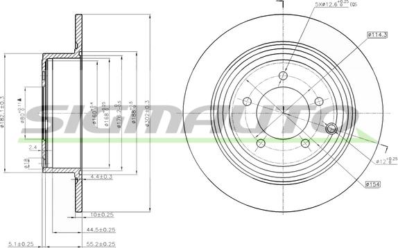 SIGMAUTO DBB763S - Brake Disc autospares.lv