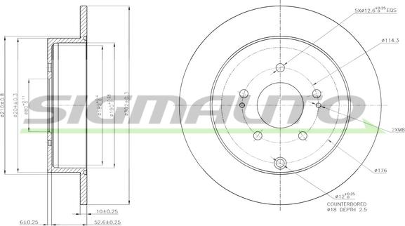 SIGMAUTO DBB737S - Brake Disc autospares.lv