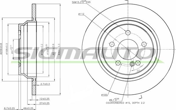 SIGMAUTO DBB770S - Brake Disc autospares.lv