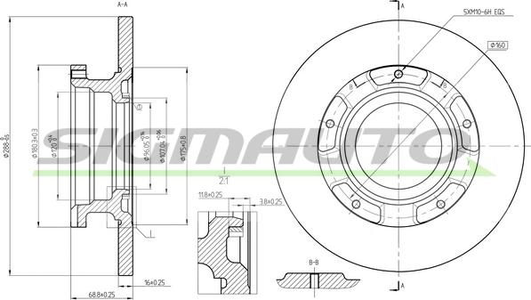 SIGMAUTO DBC472S - Brake Disc autospares.lv