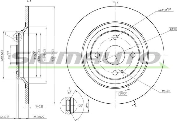 SIGMAUTO DBC593S - Brake Disc autospares.lv