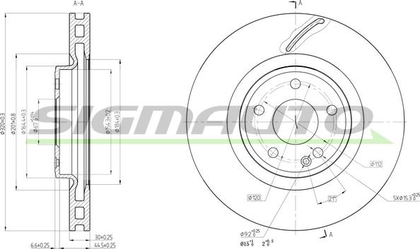 SIGMAUTO DBC545V - Brake Disc autospares.lv