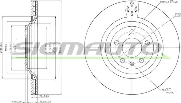 SIGMAUTO DBC546V - Brake Disc autospares.lv