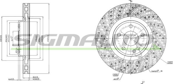 SIGMAUTO DBC559V - Brake Disc autospares.lv